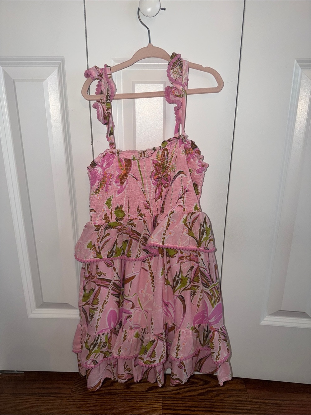 Vineyard Vines Pink Floral Ruffle Sundress